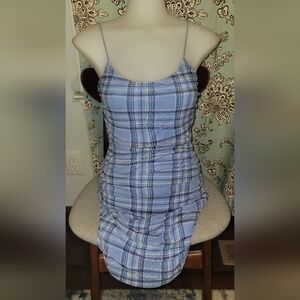 Plaid Blue BodyCon Dress